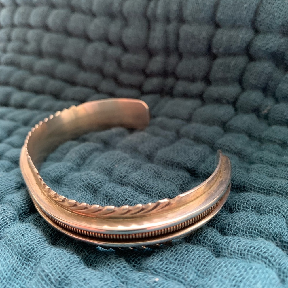 Solid Sterling Silver J W Toadlena Southwest 1/20… - image 3